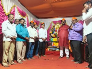 श्री गणेश मूर्ती पूजन, महाप्रसाद वाटप आनंद चंदनशिवे यांच्या हस्ते